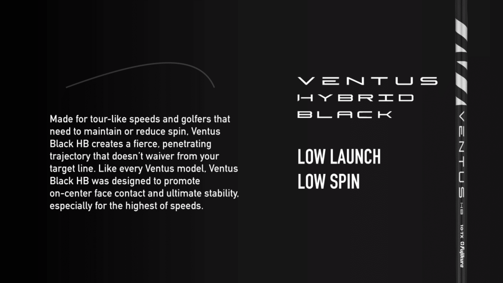 Fujikura Ventus HB Black VeloCore – Hybrid Shaft